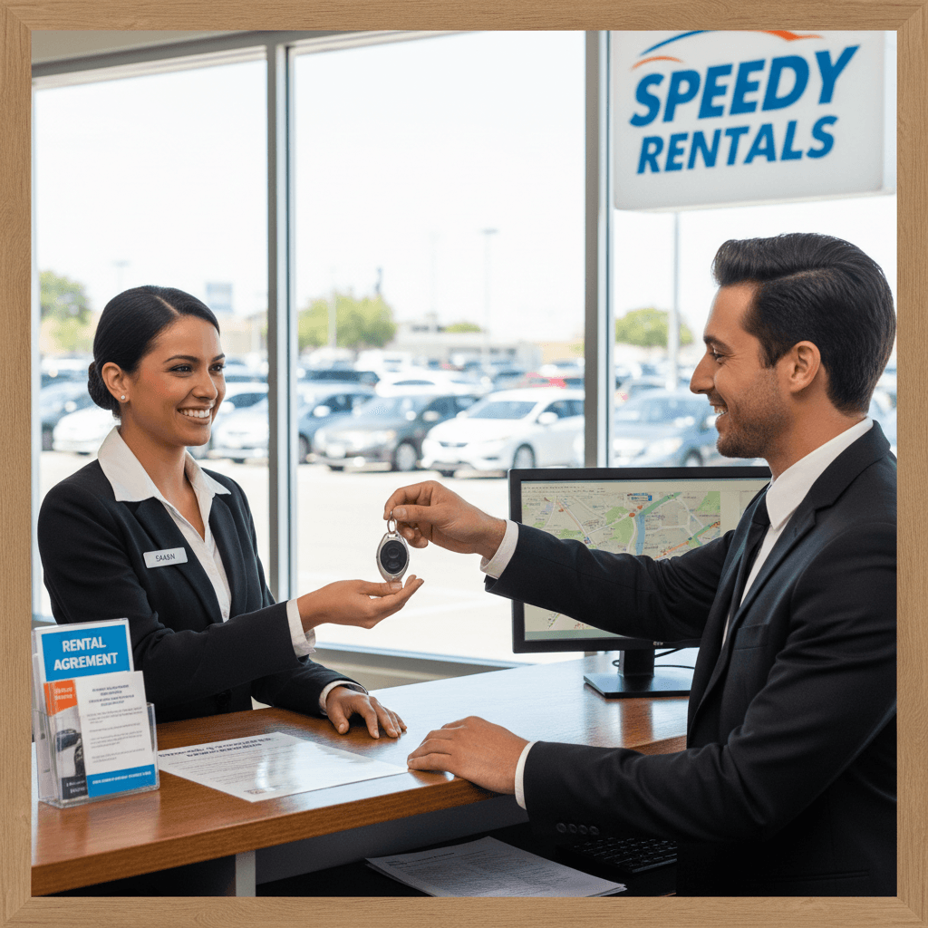 Chiavi dell'auto consegnate al cliente con un sorriso